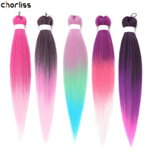 Load image into Gallery viewer, 24 26 Inches 80g 90g Kanekalon Hair Wholesale Bulk Braid Synthetic Hair Braid Easy Braiding Hair Extension For Women
