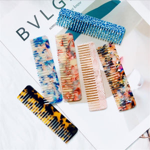 Acetate Massage Comfortable Anti-static Hair Combs Colorful Hair Brush Hairdressing Tool 2 size For Women Girls Gifts