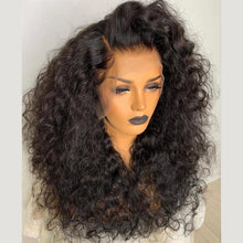 Load image into Gallery viewer, Natural Soft 26Inch 180 Density Long Kinky Curly Black Loose Curly Lace Front Wig For Women With BabyHair Heat Resistant Daily
