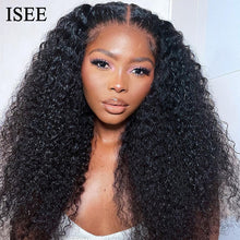 Load image into Gallery viewer, ISEE HAIR V Part Wig Human Hair Wigs For Women Curly Hair No Leave Out Side Part Wig Human Hair Mongolian Kinky Curly Wig
