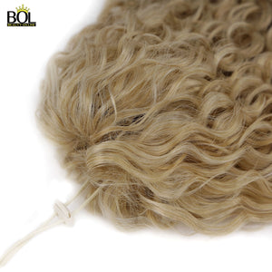 BOL 32Inch Long Kinky Curly Ponytail Hair Extensions Human Hair Feeling Synthetic Drawstring Ponytail Soft and Natural for Women