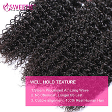 Load image into Gallery viewer, Sweetie Brazilian Kinky Curly Hair Bundles 3/4 Pcs Remy Human Hair Weave Bundles 30Inch Natural Color Jerry Curl Hair Extension
