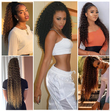 Load image into Gallery viewer, BOL Curly Ponytail Extension Human Hair Feeling Natural Hairpiece 24-32Inch Soft Long Drawstring Hair PonyTail Clip On for Women
