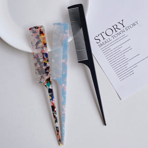 Acetate Plate Comb Ladies Long Hair Pointed Tail Comb Household Hairdressing Haircut Anti-static Fine Teeth Combs