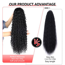 Load image into Gallery viewer, BOL Curly Ponytail Extension Human Hair Feeling Natural Hairpiece 24-32Inch Soft Long Drawstring Hair PonyTail Clip On for Women
