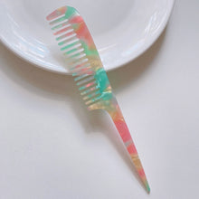 Load image into Gallery viewer, Acetate Plate Long Handle Pointed Tail Comb Anti-static Hairdressing Comb Cross Border
