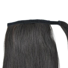 Load image into Gallery viewer, Ponytail Human Long Straight Hair Wrap Around Remy Hair Extensions Brazilian Hair Extensions Clip Ins Natural Color Hairpiece
