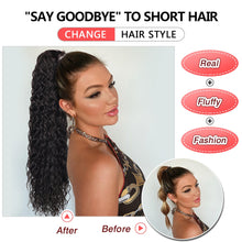 Load image into Gallery viewer, BOL Curly Ponytail Extension Human Hair Feeling Natural Hairpiece 24-32Inch Soft Long Drawstring Hair PonyTail Clip On for Women
