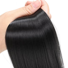 Load image into Gallery viewer, Ponytail Human Long Straight Hair Wrap Around Remy Hair Extensions Brazilian Hair Extensions Clip Ins Natural Color Hairpiece
