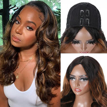 Load image into Gallery viewer, UNice Hair Body Wave Highlight Wig V Part Wig Human Hair Put On and Go V Shape Glueless Wig Minimal Leave Out Brazilian Hair Wig
