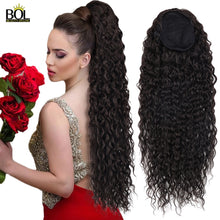 Load image into Gallery viewer, BOL Curly Ponytail Extension Human Hair Feeling Natural Hairpiece 24-32Inch Soft Long Drawstring Hair PonyTail Clip On for Women
