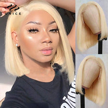 Load image into Gallery viewer, UNice Hair 4x4 Bob Closure Wig Brazilian 613 Lace Frontal Wig 13x4 Blonde Lace Front Wig Human Hair Short Ombre 99J Bob Wig
