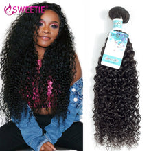 Load image into Gallery viewer, Sweetie Brazilian Kinky Curly Hair Bundles 3/4 Pcs Remy Human Hair Weave Bundles 30Inch Natural Color Jerry Curl Hair Extension
