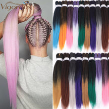 Load image into Gallery viewer, Vigorous Synthetic Easy Jumbo Braids Hair Ombre Braiding Hair 20inches Crochet Hair Extensions
