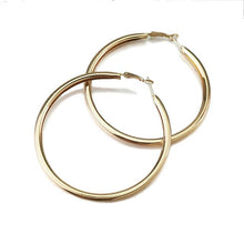 Load image into Gallery viewer, MANILAI 120mm Oversize Big Hoop Earrings Gold Color Jewelry Fashion Punk Round Metal Pipe Statement Earrings Women Large Earring
